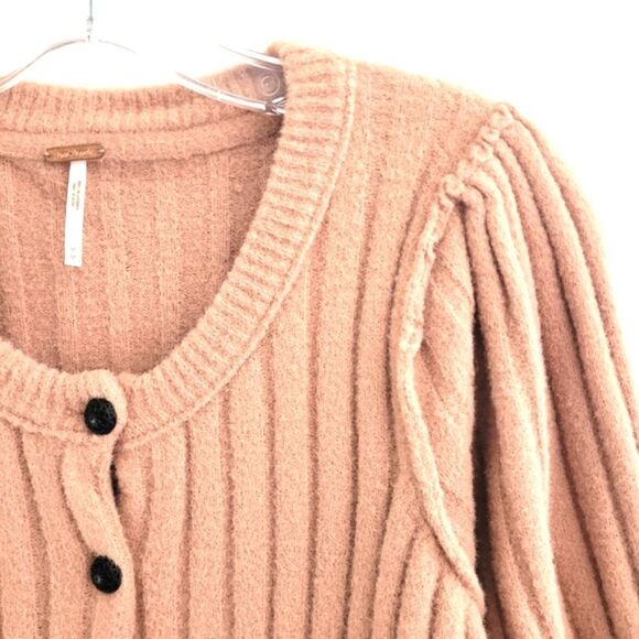 FREE PEOPLE Sloane 3/4 Sleeve Knit Cardigan Sweater - Picture 6 of 16